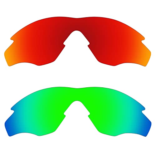 Alphax Polarisierte Ersatzgläser für Oakley M2 Frame XL OO9343, Rot + Grün, 2 Paar Alphax Polarisierte Ersatzgläser für Oakley M2 Frame XL OO9343, Rot + Grün, 2 Paar von Alphax