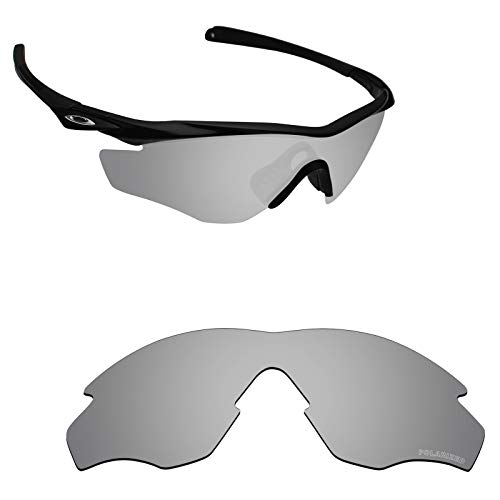 Alphax Polarisierte Ersatzgläser für Oakley M2 Frame XL OO9343 - mehrere Optionen, (Silver Titanium Optimized Polarized Engraved), Einheitsgröße von Alphax