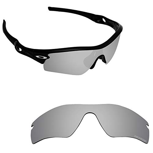 Alphax polarisierte Ersatzgläser für Oakley Radar Path - mehrere Optionen, (Silver Titanium Optimized Polarized Engraved), Einheitsgröße von Alphax