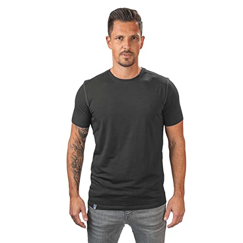 ALPIN LOACKER Merino Shirt Herren - Premium Merino Tshirt Herren Kurzarm I Thermo Oberteil Männer und Funktionsshirt für Outdoor I Merino Unterwäsche Herren, Grau L von ALPIN LOACKER