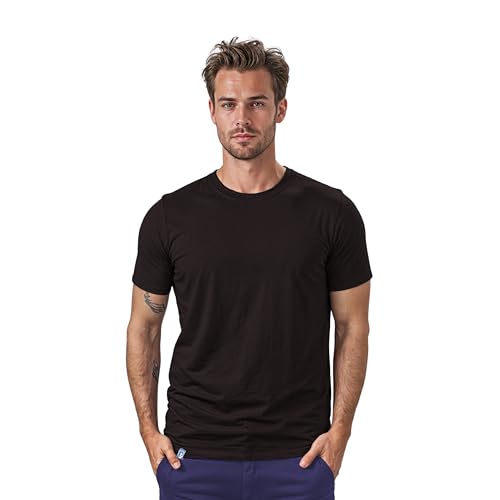 ALPIN LOACKER Merino Shirt Herren Kurzarm I Antischweißshirt I Merinowolle Tshirt I Thermooberteil atmungsaktiv, Schwarz M von ALPIN LOACKER