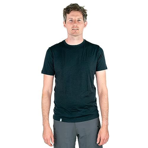 ALPIN LOACKER Merino Shirt Herren - Premium Merino Tshirt Herren Kurzarm I Thermo Oberteil Männer und Funktionsshirt für Outdoor I Merino Unterwäsche Herren, Stripe S von ALPIN LOACKER