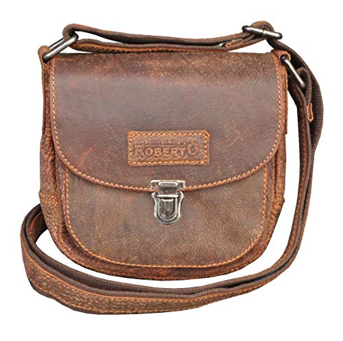 Alpin-Trachten Handtasche Schultertasche Umhängetasche Echt Leder Braun H-52 von Alpin-Trachten