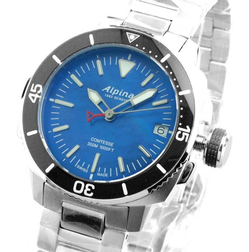 Alpina Watches Schweizer Uhr AL-240MPN2VC6B Damen Uhr DIVER COMTESSE 30 ATM Neu, 30 ATM von Alpina Watches