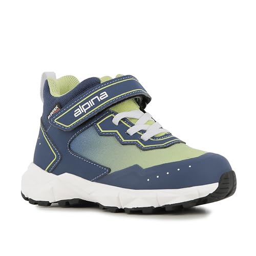 Alpina Breeze Jr Mid Wanderschuhe Kinder – Trekkingschuhe Kinder mit Alpitex Membran & Anti-Rutsch-Sohle – Trekking- & Wanderschuhe für Kinder – Größen 25–35 von Alpina