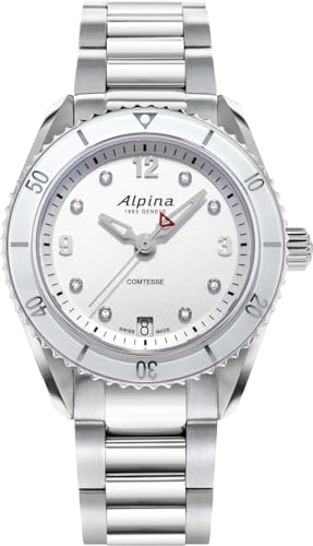 Alpina Herren Analog Quarz Uhr mit Edelstahl Armband AL-240SD3C6B von Alpina