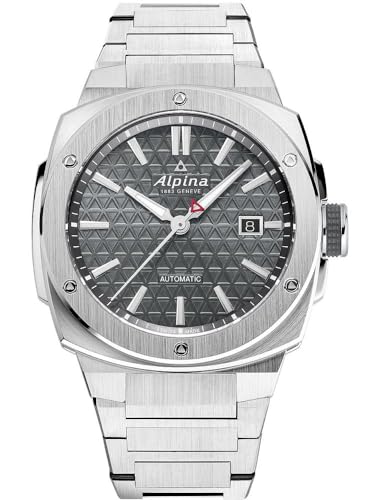Alpina Herren Analog Quarz Uhr mit Edelstahl Armband mid-39660 von Alpina
