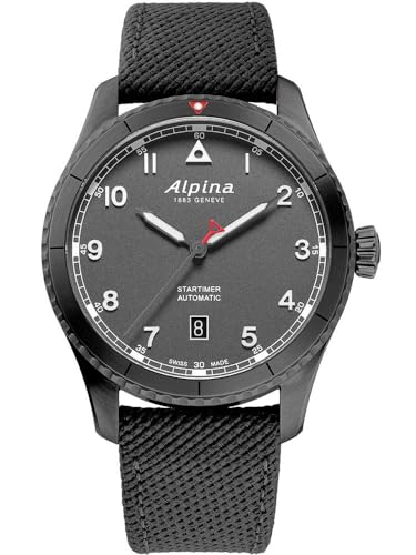 Alpina Herren Analog Quarz Uhr mit Edelstahl Armband mid-39661 von Alpina