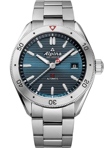 Alpina Herren Analog Quarz Uhr mit Edelstahl Armband mid-39663 von Alpina