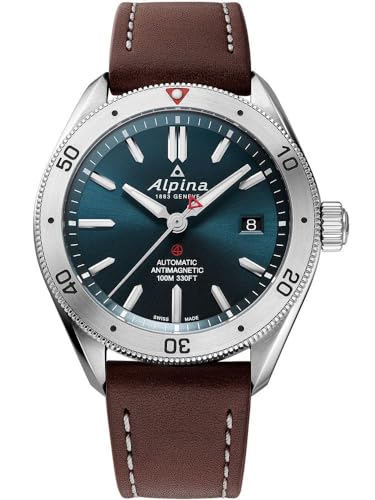 Alpina Herren Analog Quarz Uhr mit Edelstahl Armband mid-39664 von Alpina