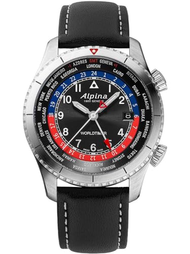 Alpina Herren Analog Quarz Uhr mit Edelstahl Armband mid-39670 von Alpina