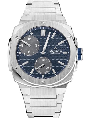 Alpina Herren Analog Quarz Uhr mit Edelstahl Armband mid-39680 von Alpina