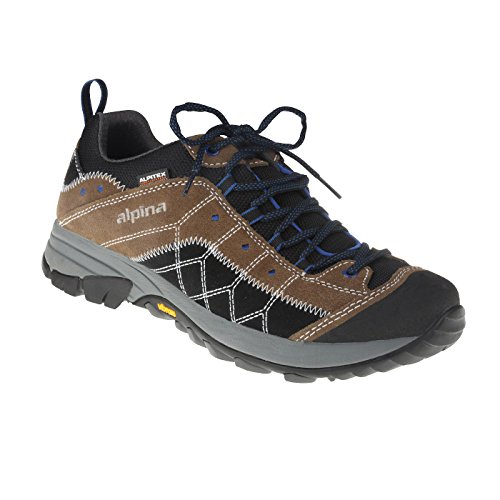 Alpina Herren Schnürer Conny aus echtem Leder mit wasserabweisender Alpitex Membran in Weite H, Herren Trekkingschuhe mit Einlegesohlen 41 braun von Alpina