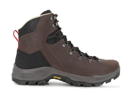 Alpina Prima Mid Classic Wanderschuhe Herren Hoch – Leder Wanderstiefel mit Vibram Sohle, Wasserdicht, Atmungsaktiv, Bergschuhe Herren für Hiking und Backpacking, Made in Europe von Alpina