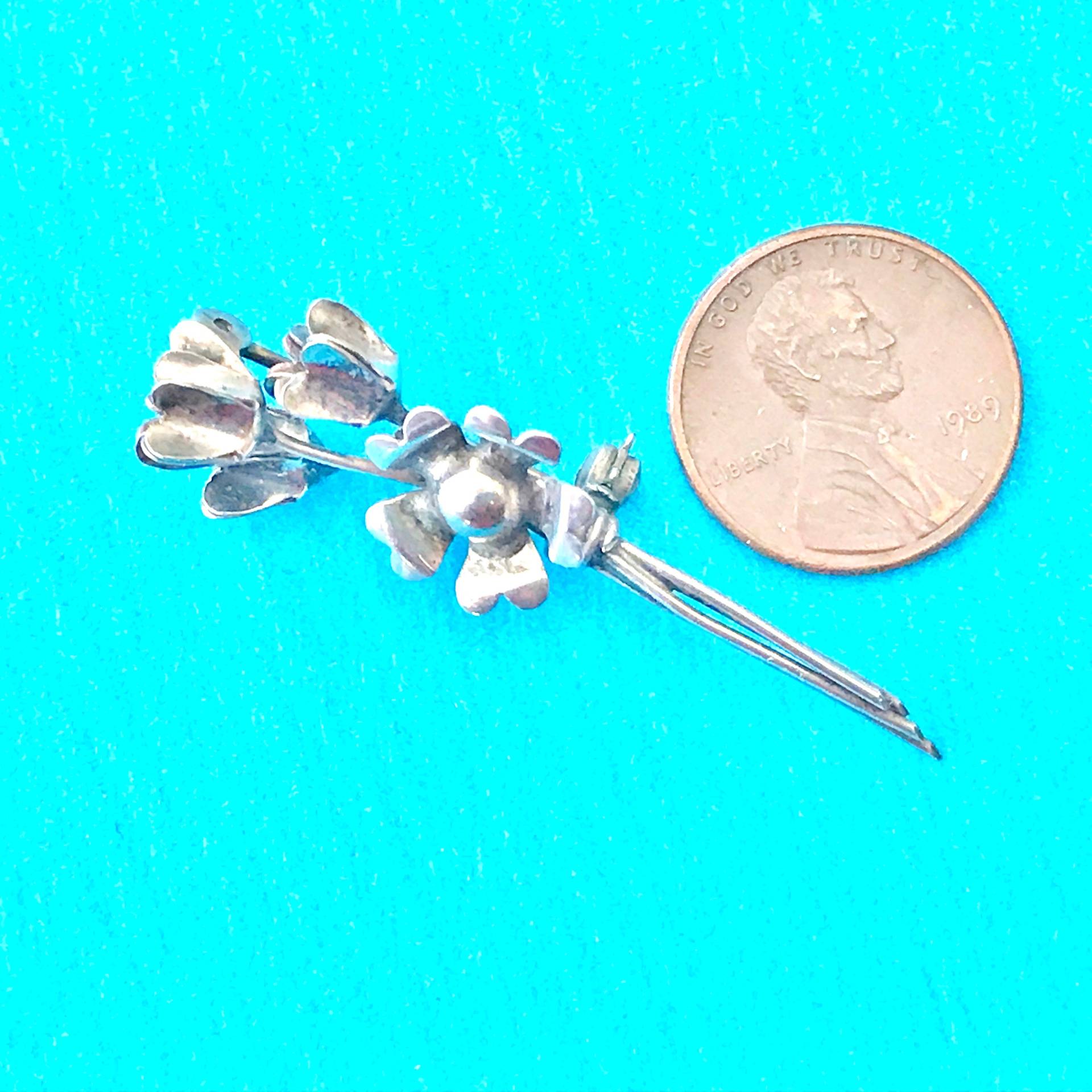 Vintage Sterling Silber Blumenstrauß Brosche - 1940Er Jahre Tulpe Anstecknadel Vintage Sterling Silber Blumenstrauß Brosche - 1940Er Jahre Tulpe Anstecknadel von AlpineCountryLooks