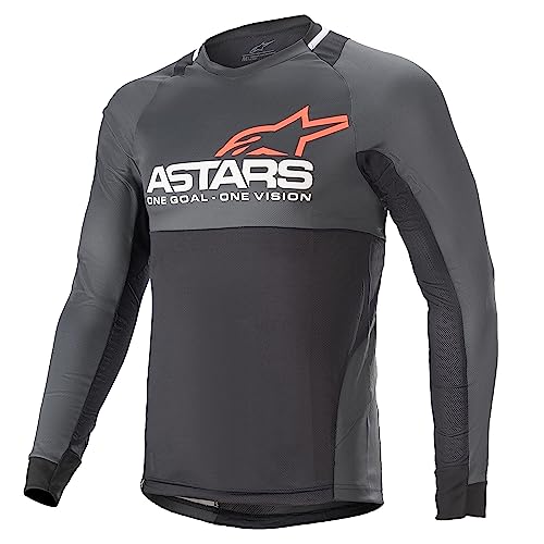 Alpinestar Unisex Alpinestars Drop 8.0 Langarm-Trikot Bekleidung, Schwarz/Coral, XXL von Alpinestars