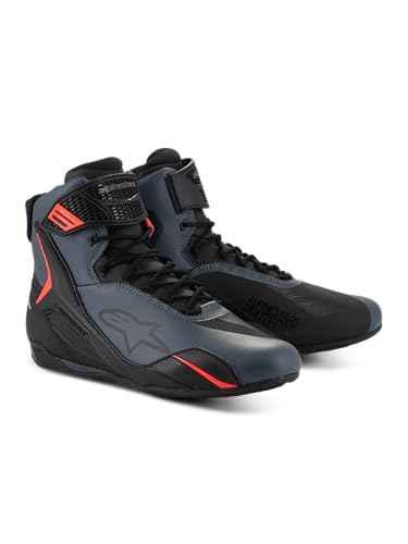 Alpinestars Faster 4 Herren Motorrad Schuhe Schwarz Grau Rot Fluo, 45 EU = 11.5 von Alpinestars