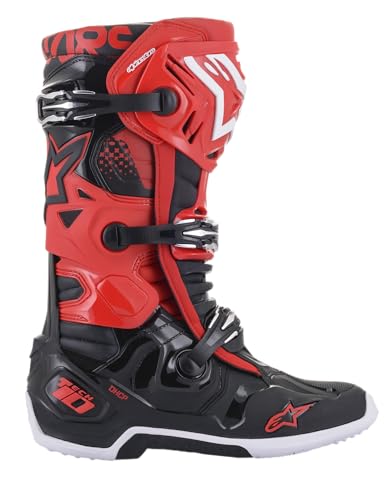Alpinestars Herren 2010020-12-10 Tech 10 Stiefel, Schwarz/Weiß, Größe 44, Mehrfarbig, 44.5 EU von Alpinestars