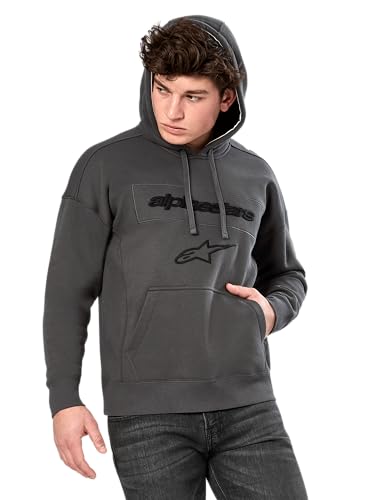 Alpinestars Herren Exordium Hoodie Sportliches Sweatshirt mit Kapuze Sweat Hood Kapuzenpullover, Dunkelgrau, XXL von Alpinestars