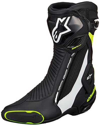 Alpinestars Herren Motorradst Motorcycle Boot, Schwarz Weiß Gelb, 44 EU von Alpinestars