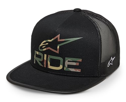 Alpinestars Herren 1214-81713-10-os: Ride 4.0 Camo Trucker Hat Black Baseballkappe, Schwarz, Einheitsgröße von Alpinestars