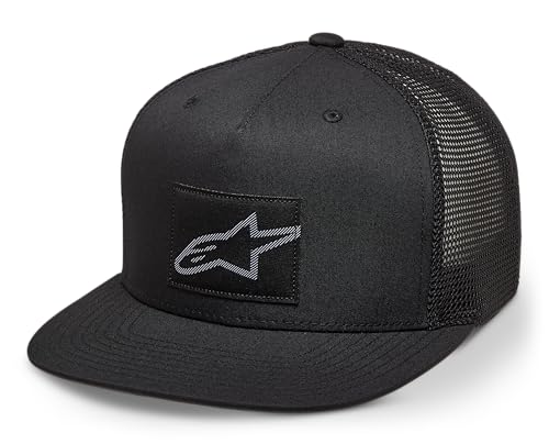 Alpinestars Herren Sussed Trucker Hat Baseballkappe, Schwarz/Schwarz, One Size von Alpinestars