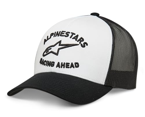Alpinestars Herren Heritage Trucker HAT Baseballkappe, Weiß/Schwarz/Weiß, One Size von Alpinestars