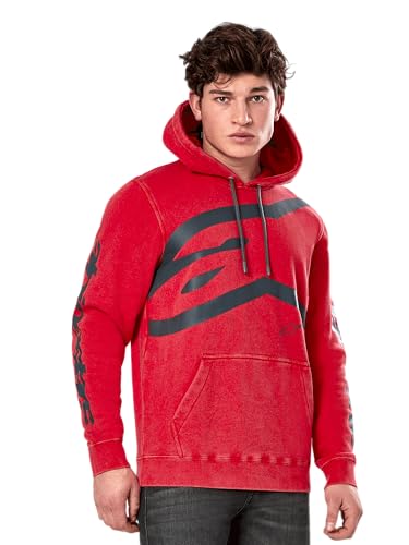 Alpinestars Herren Unbound Hoodie Sportliches Sweatshirt mit Kapuze Sweat Hood Kapuzenpullover, Rot, XL von Alpinestars