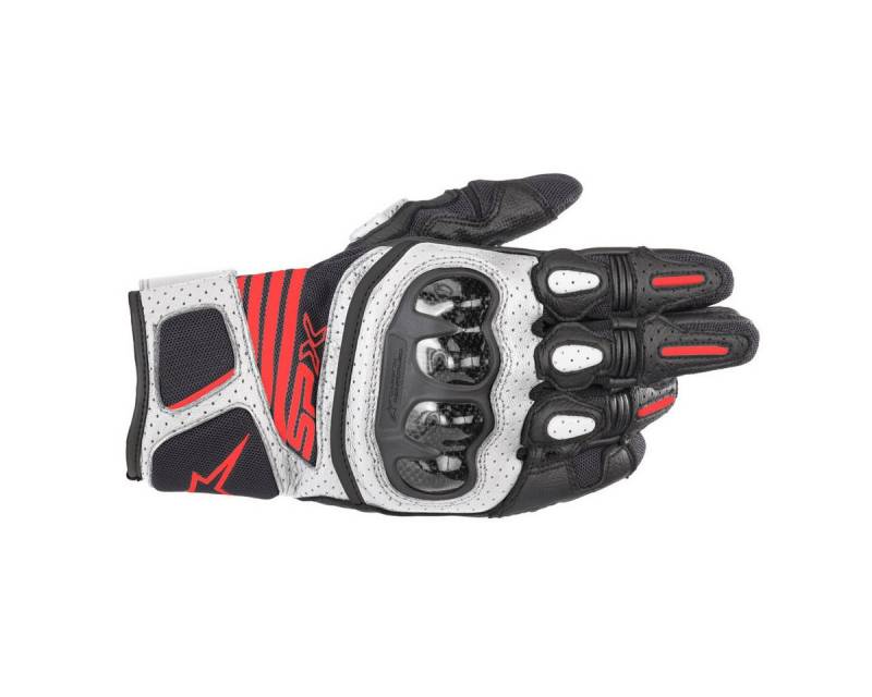 Alpinestars Motorradhandschuhe Alpinestars SP X Air Carbon v2 Handschuh schwarz / weiß / fluo-rot 2XL atmungsaktiv von Alpinestars