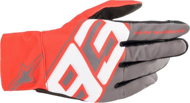 Alpinestars Motorradhandschuhe MM93 Aragon dunkelgrau/rot/weiß Motorradhandschuhe Atmungsaktiv von Alpinestars