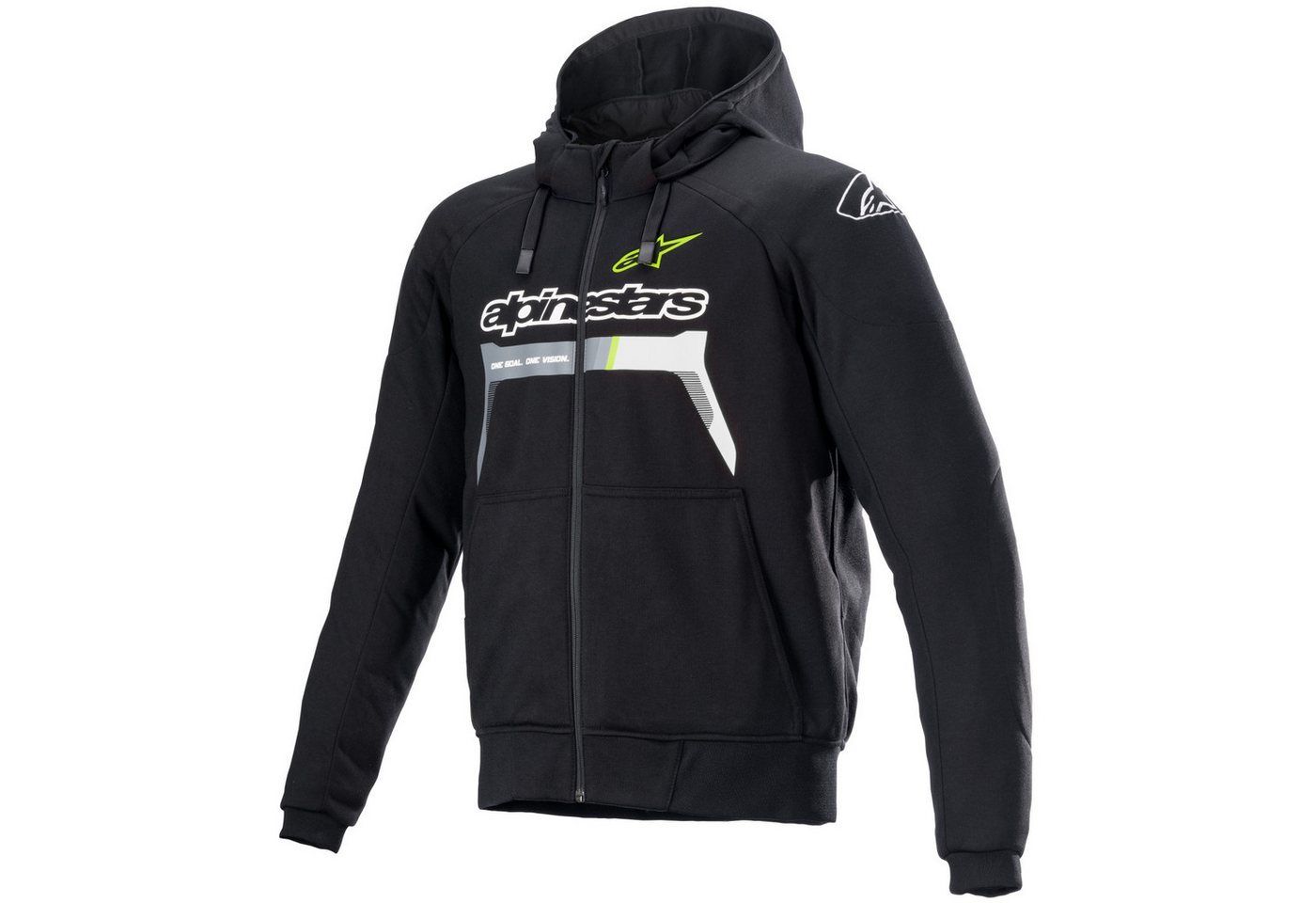 Alpinestars Motorradjacke Alpinestars Chrome Ignition Hoodie schwarz / gelb-fluo S atmungsaktiv von Alpinestars
