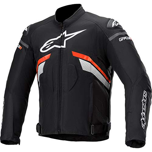 Alpinestars Motorradjacke mit Protektoren Motorrad Jacke T-GP Plus R V3 Textiljacke schwarz/neonrot/weiß M, Herren, Sportler, Ganzjährig von Alpinestars