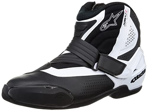 Alpinestars SM-1 R V2 Vented Motorradschuhe (Black/White,43) von Alpinestars