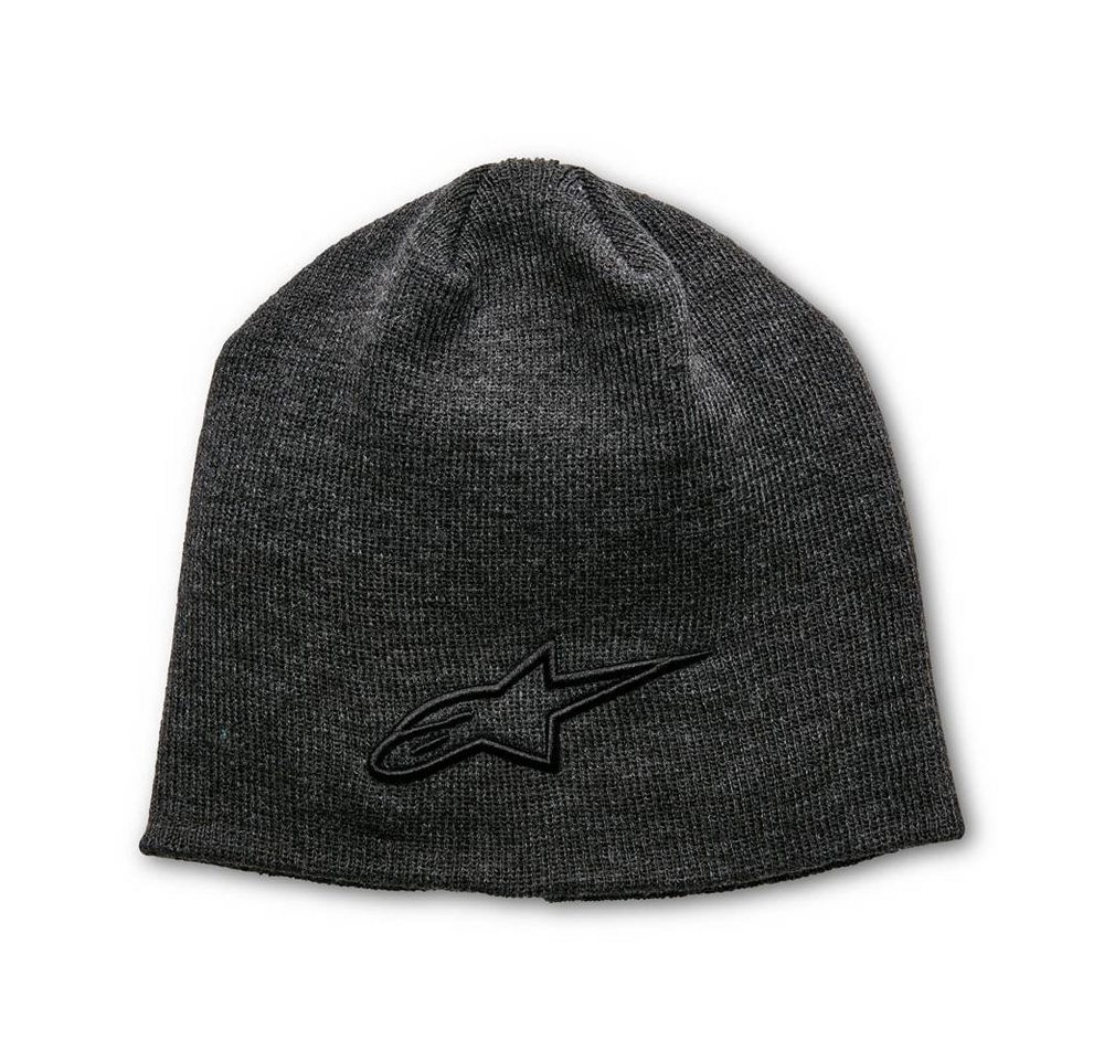 Alpinestars Strickmütze Beanie Ageless 3D (Grau) gesticktes Logo von Alpinestars