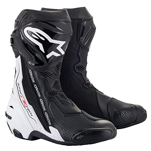 Alpinestars Supertech R Motorradstiefel (Black/White,42) von Alpinestars