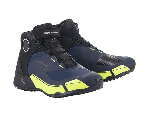 Alpinestars Unisex Boots CR-X DRYSTAR Riding Black/Dark Blue/Fluo Yellow 9.5 Schuhe, 39 EU von Alpinestars