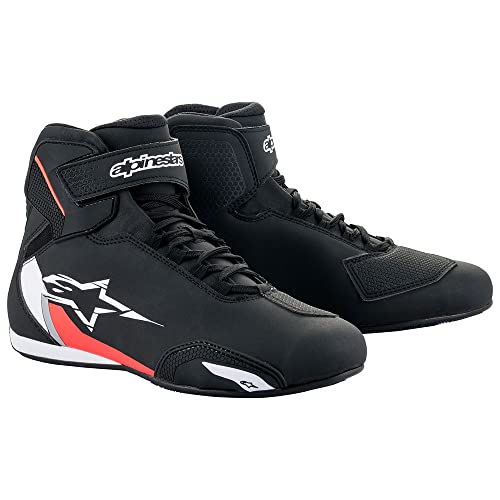 Alpinestars Unisex Motorradss knöchelboot, Black White Red Fluo, 45.5 EU von Alpinestars