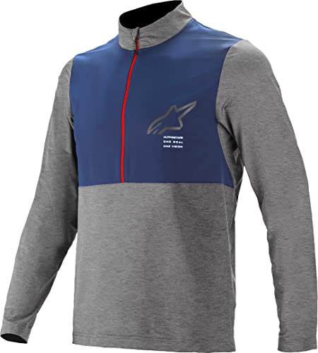 Alpinestars Unisex Nevada Long Sleeve Jersey Bekleidung, Melange/Grau/Mittelblau, M von Alpinestars