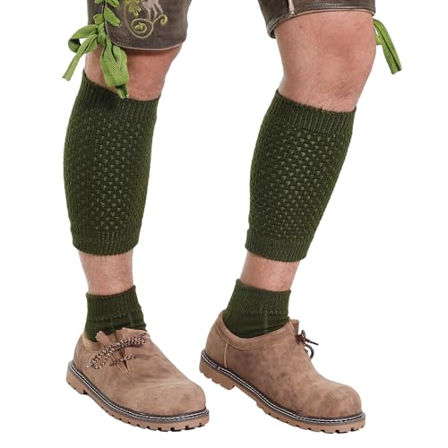AlpsOak - Lederhosensocken für Herren - 2 Stück Loferl Trachten Socken - Oktoberfest Socken - Bayerische und Deutsche Socken, Grün , Einheitsgr��e von AlpsOak