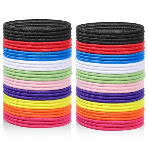 Bunte Haargummis Elastische Haarbänder Mehrfarbig Haar Elastische Haargummi Pferdeschwanz Halter Haargummis Bunt für Damen und Mädchen von Alrhso