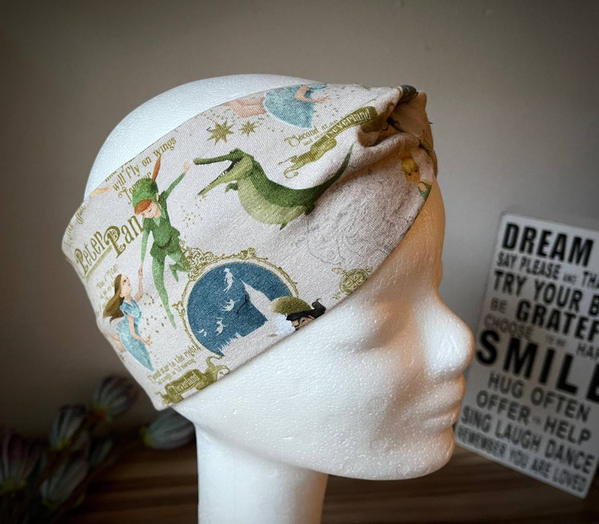 Knotenhaarband Stirnband Peter Pan Hell Tinkerbell Knotenstirnband Haarband Knoten Bandeau Headband Bandana Fitness Yoga Sport Reise Gothic von Alrunalovelace