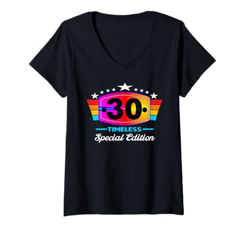 Damen Geschenke für 30 jährige Als Gott Mich Schuf grinste er T-Shirt mit V-Ausschnitt Damen Geschenke für 30 jährige Als Gott Mich Schuf grinste er T-Shirt mit V-Ausschnitt von Als gott mich schuf Geschenke für 30 jährige