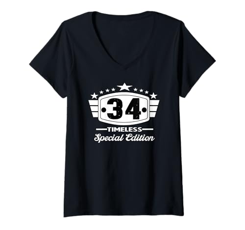 Damen Geschenke für 34 jährige Als Gott Mich Schuf grinste er T-Shirt mit V-Ausschnitt von Als gott mich schuf Geschenke für 34 jährige