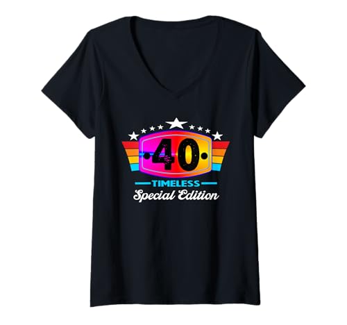 Damen Geschenke für 40 jährige Als Gott Mich Schuf grinste er T-Shirt mit V-Ausschnitt Damen Geschenke für 40 jährige Als Gott Mich Schuf grinste er T-Shirt mit V-Ausschnitt von Als gott mich schuf Geschenke für 40 jährige