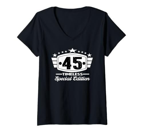 Damen Geschenke für 45 jährige Als Gott Mich Schuf grinste er T-Shirt mit V-Ausschnitt Damen Geschenke für 45 jährige Als Gott Mich Schuf grinste er T-Shirt mit V-Ausschnitt von Als gott mich schuf Geschenke für 45 jährige