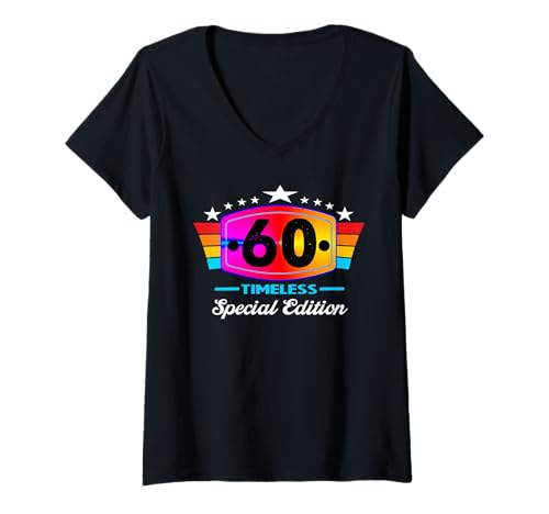 Damen Geschenke für 60 jährige Als Gott Mich Schuf grinste er T-Shirt mit V-Ausschnitt von Als gott mich schuf Geschenke für 60 jährige