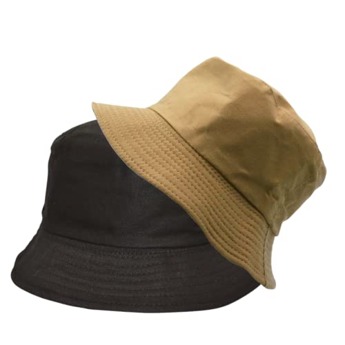 Alsino Anglerhut Fischerhut Sonnenhut Bucket Hat Hut Reversibel Freizeithut Outdoor Wende-Hut Sommermütze Herbst Camping Reisen Wandern - für Damen Herren Kinder, Beige von Alsino