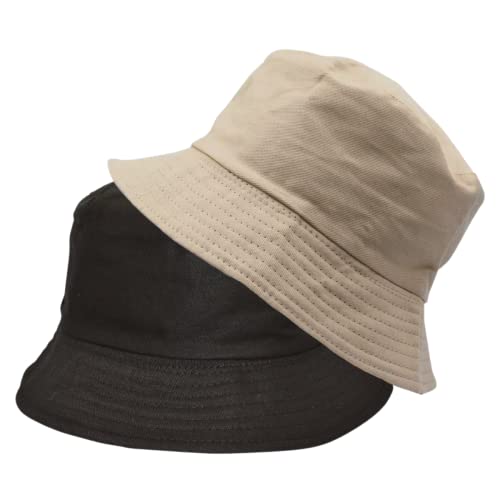 Alsino Anglerhut Fischerhut Sonnenhut Bucket Hat Hut Reversibel Freizeithut Outdoor Wende-Hut Sommermütze Herbst Camping Reisen Wandern - für Damen Herren Kinder, Farbe wählen:Creme von Alsino