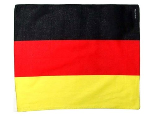 Alsino Bandana Nickituch Halstuch Fanschal Länderflagge - 100% Baumwolle - UV/Staub/Windschutz Radfahren Biker Motorrad Laufen Sport Dekoration - 54 x 54 cm, (Deutschland) von Alsino