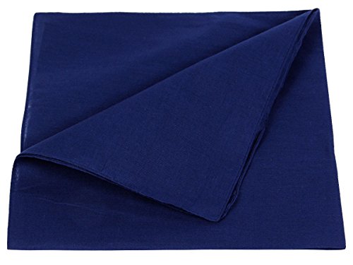 Alsino Bandana Stirnband Rockabilly Durag-Muster Herren-Stirnband - 53 cm x 53 cm 100% Baumwolle, Farbe wählen:Dunkelblau von Alsino